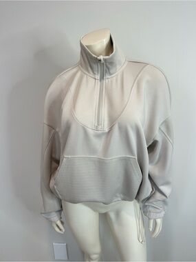Beautiful Spyder Women's Light Grey Half-Zip mock Pullover❤️L